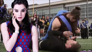 Hailee Steinfeld BALLBUSTING 2 nutshots, trumpet in the balls & groin knee, Barely Lethal