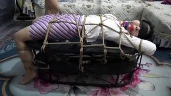 chinese two girls hogtied