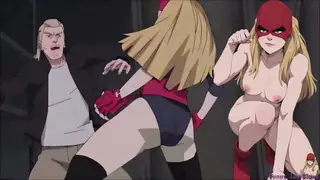 Knuckle Buster BALLBUSTING groin knee & stomp BUSTY BLONDE from Invincible TV serie