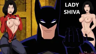 sexy villainess LADY SHIVA 2 nut punch at 2.13 & 2.50 anime ballbusting DC batman