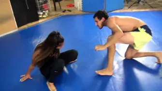 She will do her best to defeat her man in their wrestling