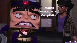 Marvel anime BALLBUSTING COMPILATION Modok, Monica, Carmilla & ebony Jamie