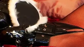 Sexy playgirl dominates her slave in femdom fetish act