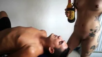 latina proll beer spitting