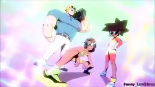 Sexy Ebony Fighter BALLS KICK FROM BEHIND Ebony Ballbusting Anime, Invincible Fight Girl kick in the nuts