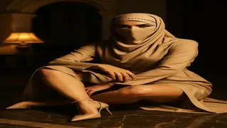 My hijab hides my wetness.